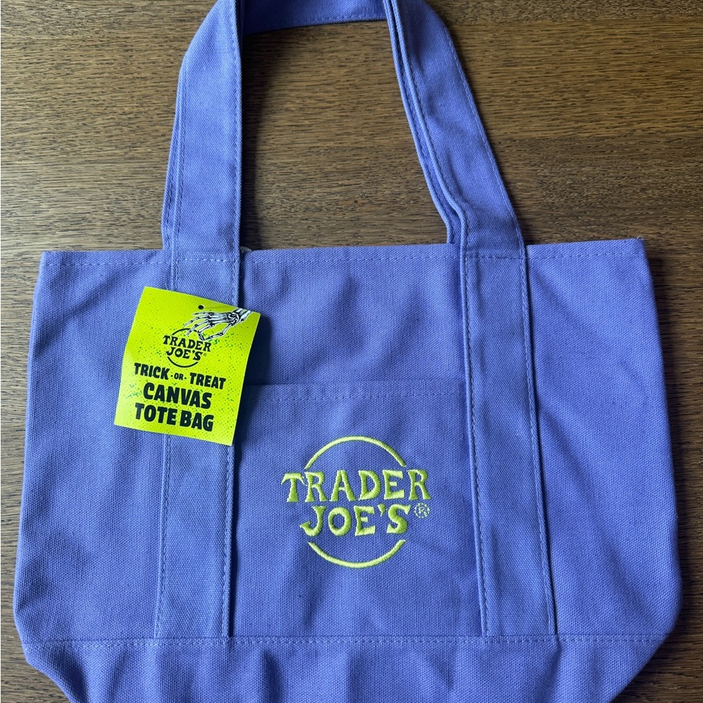 Trader Joe's Purple Canvas Tote Bag